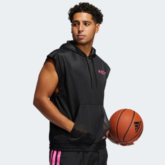 ADIDAS Donovan Mitchell Hooded Mesh Sweatshirt